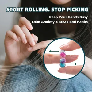 Anillo antiestrés juguete fidget para masaje de dedos y reducción del estrés diario.