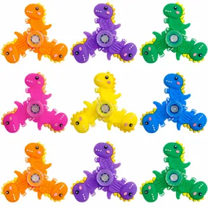 Buntes Silikon Dinosaurier Fidget Spinner Spielzeug zur Stressabbau und Entspannung.