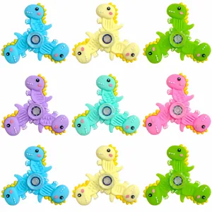 Spinner Anti Stress Dinosaure en Silicone avec Ventouse Jouet Sensoriel pour Enfant