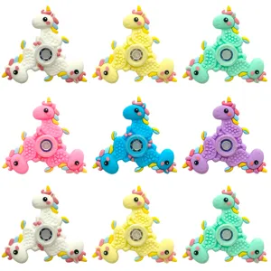 Silikon Einhorn Fidget Spinner Sinnespielzeug Stressabbau Handspinner Multifarben