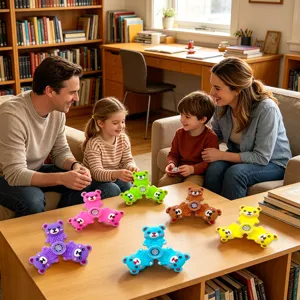 Silikon Bär Fidget Spinner Detail zeigt niedliches Tierdesign zum Stressabbau.