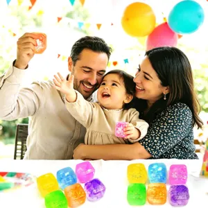 Bunte Glitzer-Eiswürfel-Quetscheimer zur Stressabbau und perfekten Party-Unterhaltung.