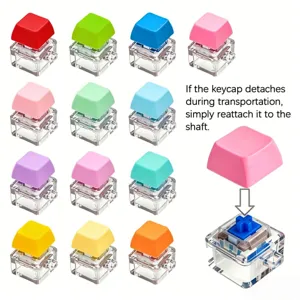 Colorful mechanical keyboard switch fidget toy stress relief square clicky desk gadget
