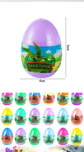 Huevo de dinosaurio de Pascua juguete sorpresa cápsula de plástico colorido para niños