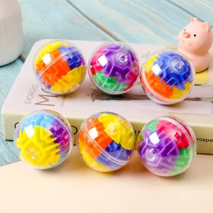 Bolas de laberinto 3d coloridas esferas transparentes rompecabezas juguetes educativos ninos