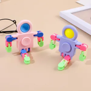 Multi-joint deformable robot sensory fidget toy, colorful stress relief toy for kids adults.