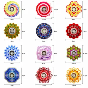 Spinner anti-stress mandala graffiti coloré avec détails des tailles et du poids