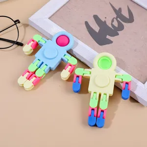 Deformable astronaut fidget toy relieve stress multi-joint articulated pop bubble toy