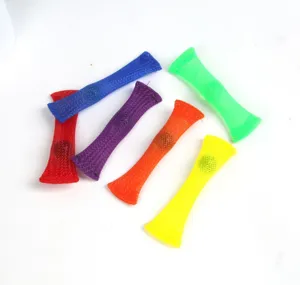 Colorful mesh marble fidget toys, great stress relief squeeze tube toys for daily use.