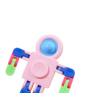 Cute astronaut fidget toy with pop bubble and flexible limbs for stress relief and fun.
