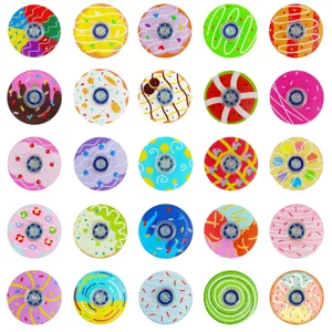 Cute donut acrylic fidget spinner toy, colorful stress relief finger spinner detail view.