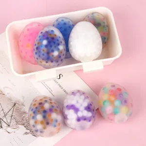 Huevo de Pascua para apretar TPR bola de uva fidget juguete alivio del estrés sensorial