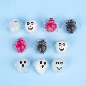 Halloween Stressabbau Quetschspielzeug Set, transluzente Geister und Fledermaus Figuren.