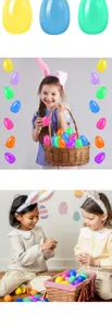 Huevos de Pascua de plástico de colores para rellenar en fiestas y juguetes sorpresa