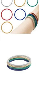 Brazalete de resorte de metal colorido juguete de descompresión accesorio de joyería