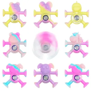 Jouet Fidget Spinner en Silicone Animal Créatif Ventouse Anti-Stress Jouet de Doigt