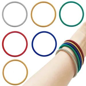 Pulsera de Descompresión de Resorte de Metal Juguete Antiestrés Fidget Pulsera Colorida de Círculo de Resorte de Metal para Adultos