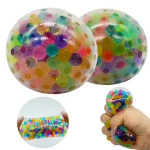 TPR Squishy Dekompression Traubenball Spielzeug Bunte Perlen Squeeze Ball Stressabbau Spielzeug