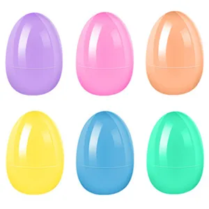 Huevos de Pascua de plástico de colores rellenables conchas huecas para regalo de fiesta.