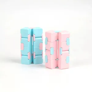 Macaron Color Infinity Cube Fidget Toy For Stress Relief And Pocket Folding Play