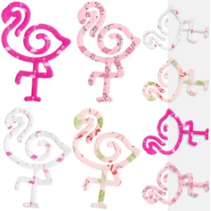 Floral Flamingo Acrylic Bookmark DIY Pendant Creative Stationery Student Gift Office Reading School Accessory