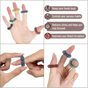 Metall Feder sensorische Finger Massage Ringe fur Stressabbau und Angst Fidget Spielzeug