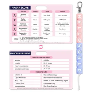Neugeborenenbewertung Referenzkarte und Perlen Lanyard Set für Pflegekräfte und Ärzte.