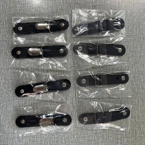 Clip per cappello in pelle PU nera gancio per borsa portatile fermaglio da viaggio
