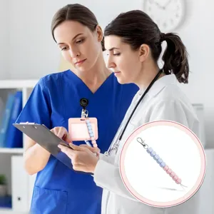 Krankenschwester Ausweishalter mit Perlen Lanyard und Ausweishülle, süßes medizinisches Geschenk.