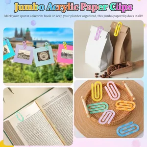 Grandes sujetapapeles de acrilico de colores marcapaginas decorativos para agendas