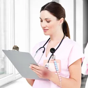 Krankenpflege Ausweishalter mit Perlen Umhängeband, professionelles Medizinisches Geschenk