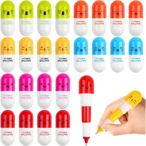 Süße Kapsel Kugelschreiber bunte Mini einziehbare Stifte Schüler kawaii Schreibwaren Set