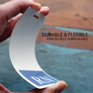 Portatarjetas de identificación hospitalaria enfermera acrílico, tarjeta trabajo flexible detalle.