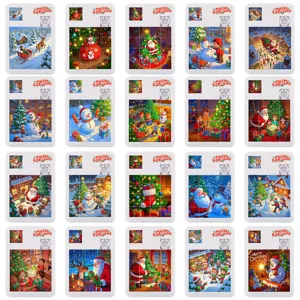 Navidad rompecabezas deslizante juguete laberinto 16 rejillas educativo nino regalo estilos