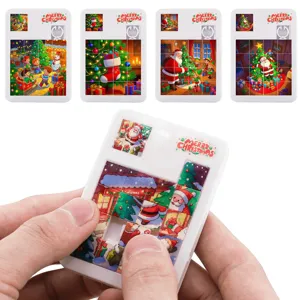 Puzle deslizante de Navidad con 16 rejillas laberinto juguete educativo para regalos