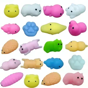 Cute mini mochi squishy toys set, stress relief cute animal toys for kids and adults