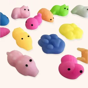 Colorful mini mochi squishy toys set cute animal stress relief gifts for kids and students