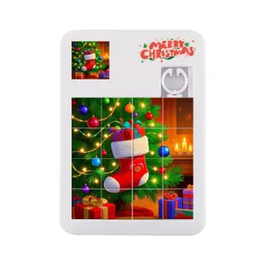 Juego de rompecabezas deslizante de Navidad 16 rejillas laberinto rompecabezas intelectual