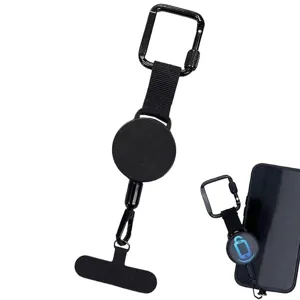 Portachiavi Retrattile con Chiusura Quadrata per Esterni in Acciaio Inossidabile Antifurto Supporto Elastico per Chiavi Cavo Estensibile Clip Gancio Cinturino per Telefono