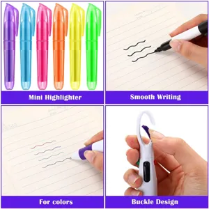 Mini marcador y juego de bolígrafo de enfermera con escritura suave y diseño de hebilla.
