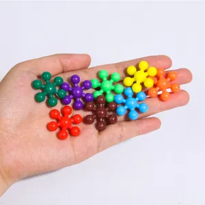Juguete de bloques de construcción de copo de nieve colorido puzzle educativo 3D