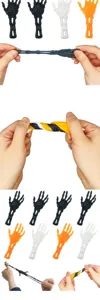 Stretchable skeleton hand toy, flexible rubber fidget toy for Halloween party and stress relief.