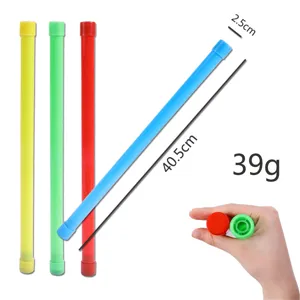 Detailed view of colorful plastic sound tubes, showing dimensions, diameter and weight.