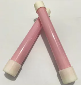 Pink plastic groan tube novelty noise maker toy for party fun and prank entertainment.