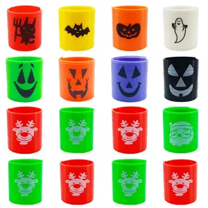 Mini plastic spring toys colorful rainbow magic springs holiday party favors bulk pack