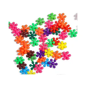 Bloques de construcción de plástico de colores para niños juguetes de montaje de puzle 3d