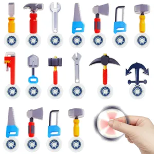 Fidget Spinner Forme Outil Créatif Acrylique Métal Jouet Main Soulagement du Stress Jouet Doigt pour Enfants Adultes