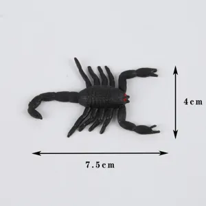 Finto giocattolo scorpione nero orrore scherzo puntello simulazione modello insetto Halloween.