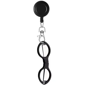 Portacarretes retráctil con tijeras de bolsillo plegables, ideal para enfermeras y personal médico.