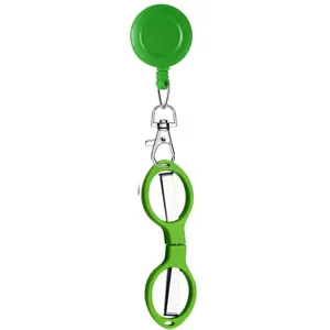 Portatarjetas retráctil verde para enfermera con mini cortador portátil para uso médico diario